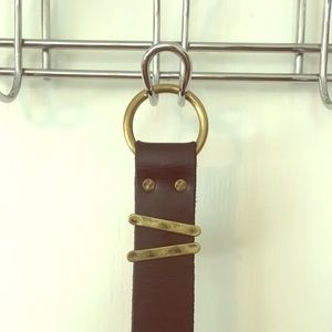 Lucky brand espresso /black leather belt